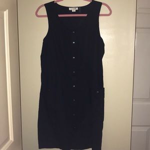 Black button down dress